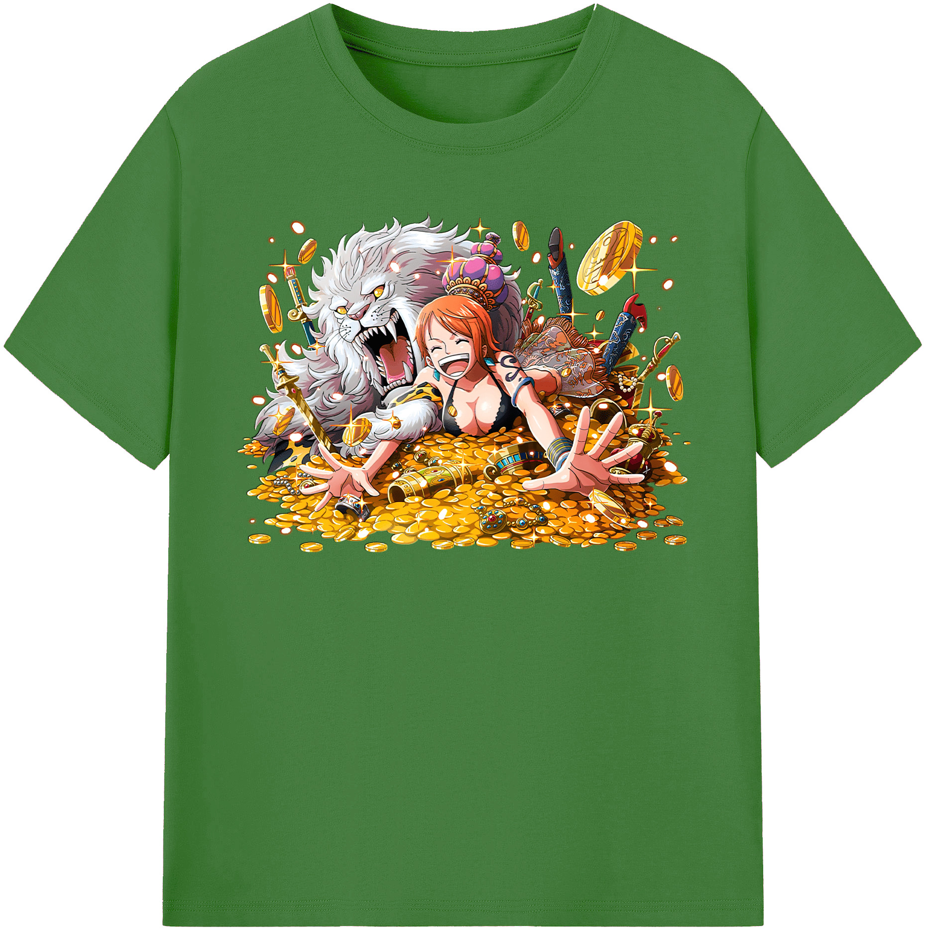 （画像用） ワンピース ナミ ONE PIECE Nami レディースカジュアルプリントTシャツ（綿100％）